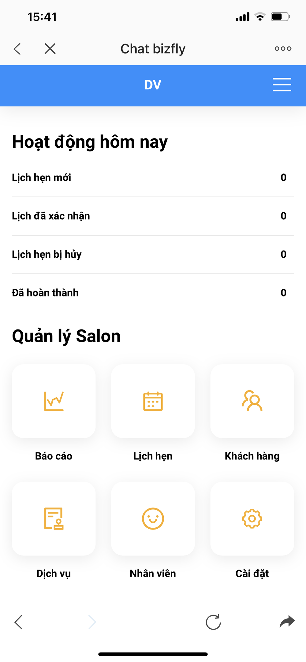 Chatbot đặt lịch cho salon làm tóc
